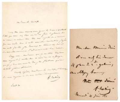 Lot #440 Fromental Halevy (2) Autograph Letters Signed - Image 1