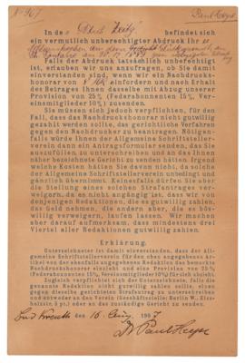 Lot #371 Paul von Heyse Typed Letter Signed - Image 1