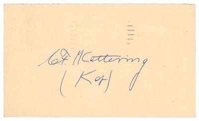 Lot #191 Charles F. Kettering Signature - Image 1