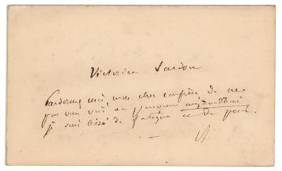 Lot #385 Victorien Sardou Autograph Note Signed - Image 1