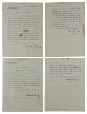 Lot #386 Arthur Schnitzler (4) Typed Letters Signed - Image 1