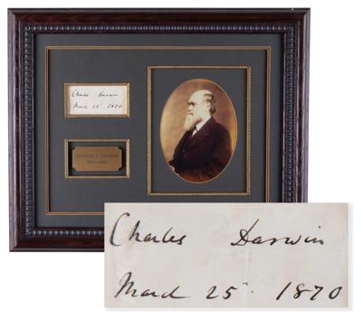 Lot #138 Charles Darwin Signature