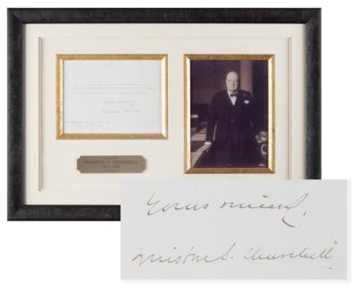 Lot #110 Winston Churchill Partial Typed Letter