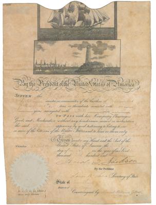 Lot #65 Andrew Jackson Document Signed as President - Image 1