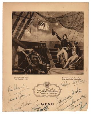 Lot #707 James Whale Signed Menu - Image 1