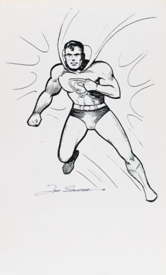 Lot #339 Joe Shuster Signed Superman Print