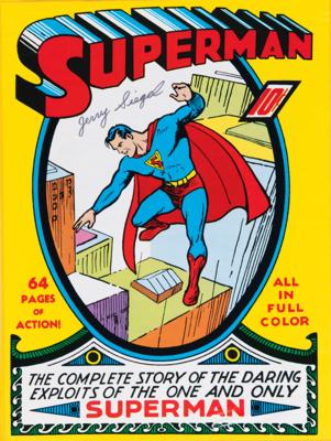 Lot #340 Jerry Siegel Signed Superman Print