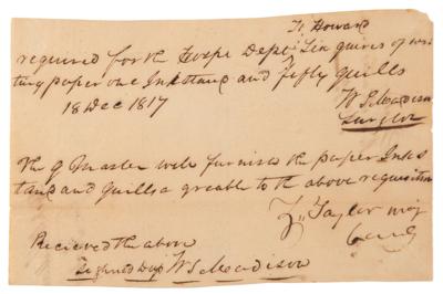 Lot #6 Zachary Taylor Document Signed - Image 1