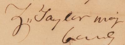 Lot #6 Zachary Taylor Document Signed - Image 2