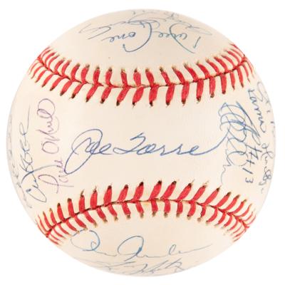 Lot #743 NY Yankees: 1999 Team-Signed Baseball - Image 1