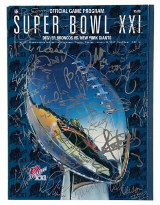 Lot #739 NY Giants: 1987 Team-Signed Super Bowl Program - Image 1