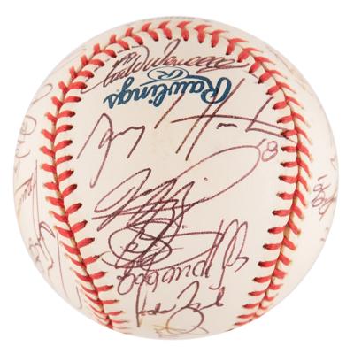 Lot #741 NY Mets: 2000 Team-Signed Baseball - Image 2