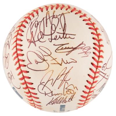 Lot #741 NY Mets: 2000 Team-Signed Baseball - Image 4