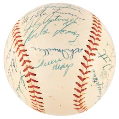 Lot #738 NY Giants: 1955 Team-Signed Baseball - Image 1