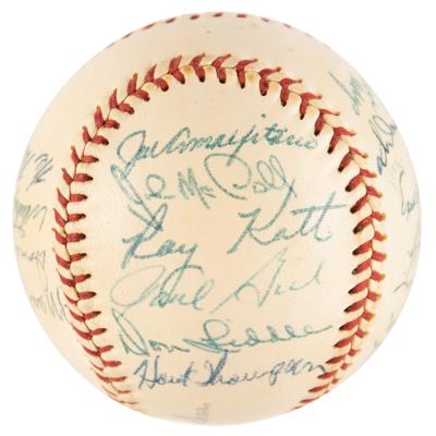 Lot #738 NY Giants: 1955 Team-Signed Baseball - Image 4