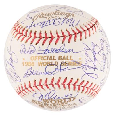 Lot #740 NY Mets: 1986 Team-Signed Baseball - Image 4