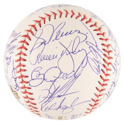 Lot #740 NY Mets: 1986 Team-Signed Baseball - Image 5