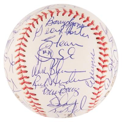 Lot #740 NY Mets: 1986 Team-Signed Baseball - Image 6