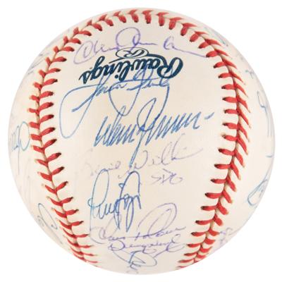 Lot #744 NY Yankees: 2000 Team-Signed Baseball - Image 2