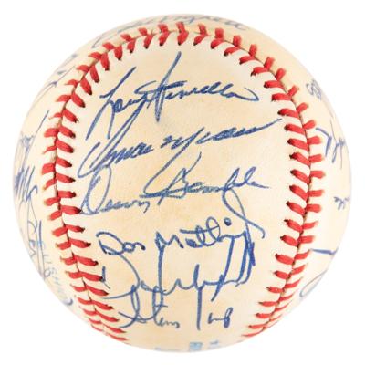 Lot #742 NY Yankees: 1984 Team-Signed Baseball from the Collection of Whitey Ford - Image 4
