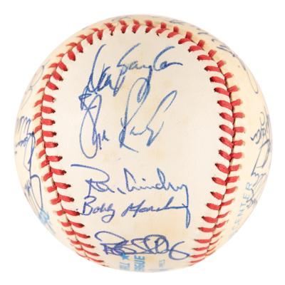 Lot #742 NY Yankees: 1984 Team-Signed Baseball from the Collection of Whitey Ford - Image 5