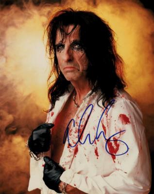 Lot #490 Alice Cooper Signed Photograph - Image 1