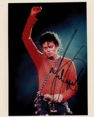Lot #562 Michael Jackson Signed Photograph