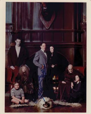 Lot #584 Addams Family: Raul Julia and Anjelica Huston Signed Photograph - Image 1