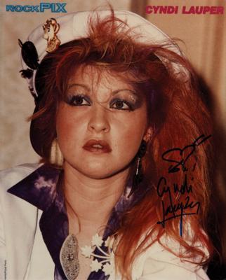 Lot #565 Cyndi Lauper Signed Photograph - Image 1