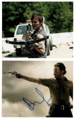 Lot #706 The Walking Dead: Andrew Lincoln and Norman Reedus (2) Signed Photographs - Image 1