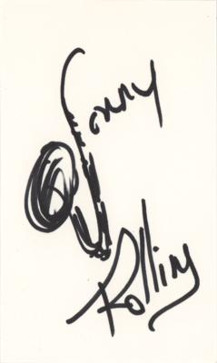 Lot #458 Sonny Rollins Signed Sketch