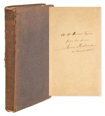 James Buchanan Signed Book - Mr. Buchanan's Administration on the