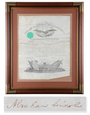 Lot #10 Abraham Lincoln Document Signed as