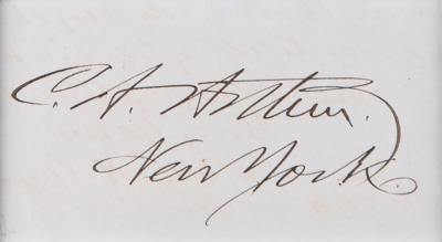 Lot #32 Chester A. Arthur Signature - Image 2