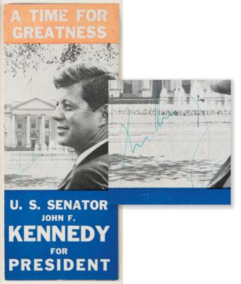 Lot #26 John F. Kennedy Signed 1960 Presidential Campaign Brochure - Image 1