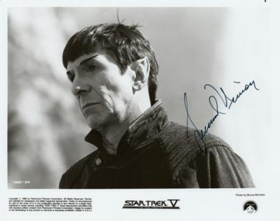 Lot #693 Star Trek: Leonard Nimoy Signed Photograph as Spock - Image 1