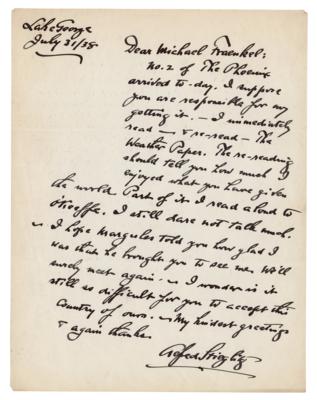 Lot #326 Alfred Stieglitz Autograph Letter Signed - Image 1