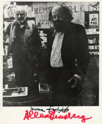 Lot #368 Allen Ginsburg and Lawrence Ferlinghetti Signed Photograph - Image 1