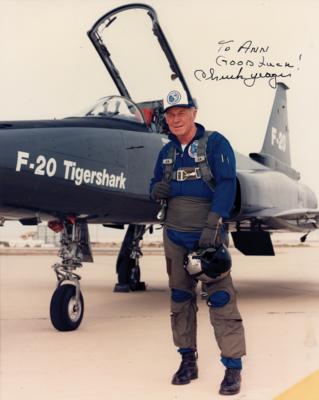 Lot #287 Chuck Yeager Signed Photograph