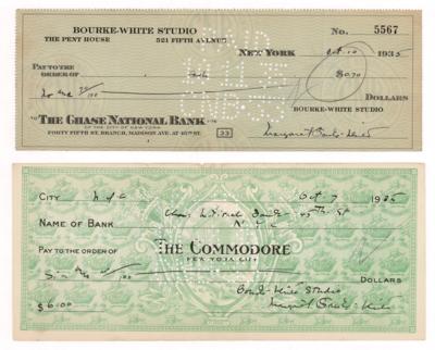 Lot #315 Margaret Bourke-White (2) Signed Checks