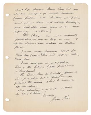 Lot #378 Anais Nin Autograph Letter Signed - Image 2