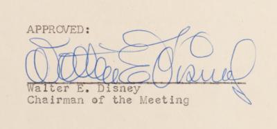 Lot #330 Walt Disney Signed WED Enterprises Document - confirming the company's 1956 board of directors - Image 4