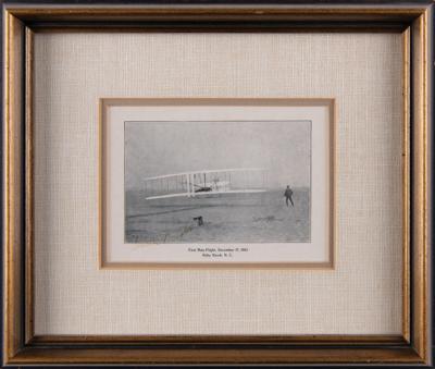 Lot #281 Orville Wright Signed Photograph of Man's First Flight - Image 2