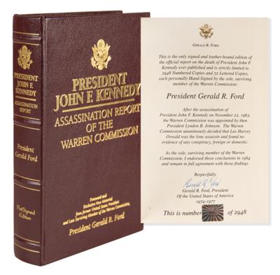 Lot #55 Gerald Ford Signed Limited Edition Book - President John F. Kennedy: Assassination Report of the Warren Commission - Image 1