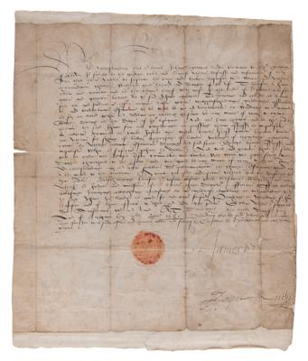Lot #119 King James VI and I Document Signed