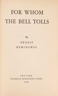 Lot #346 Ernest Hemingway Signed Book - For Whom the Bell Tolls - Image 3