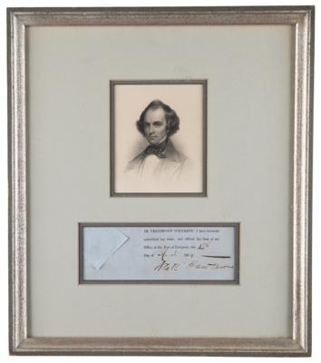 Lot #369 Nathaniel Hawthorne Partial Document Signed - Image 1