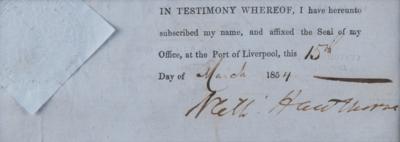 Lot #369 Nathaniel Hawthorne Partial Document Signed - Image 2