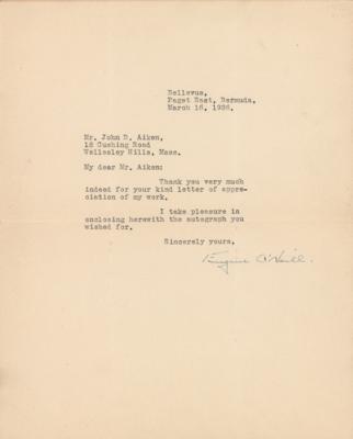 Lot #380 Eugene O'Neill Typed Letter Signed - Image 1