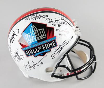 Lot #728 Football Hall of Famers (19) Multi-Signed Helmet - Image 3